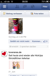 Facebook-Seitenmanager am Beispiel von loverares.de